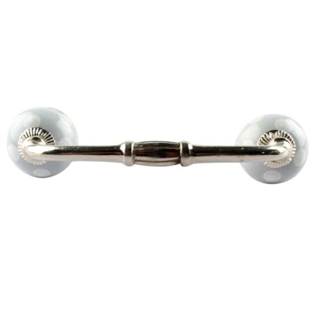 Light Grey Dotted Small Ceramic Bridge Handle